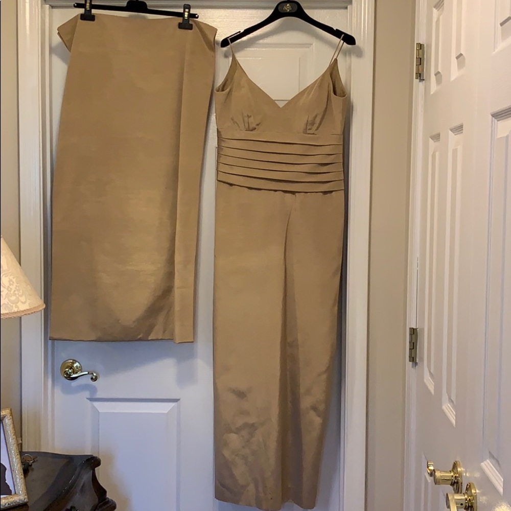 Gold Dress with Shawl